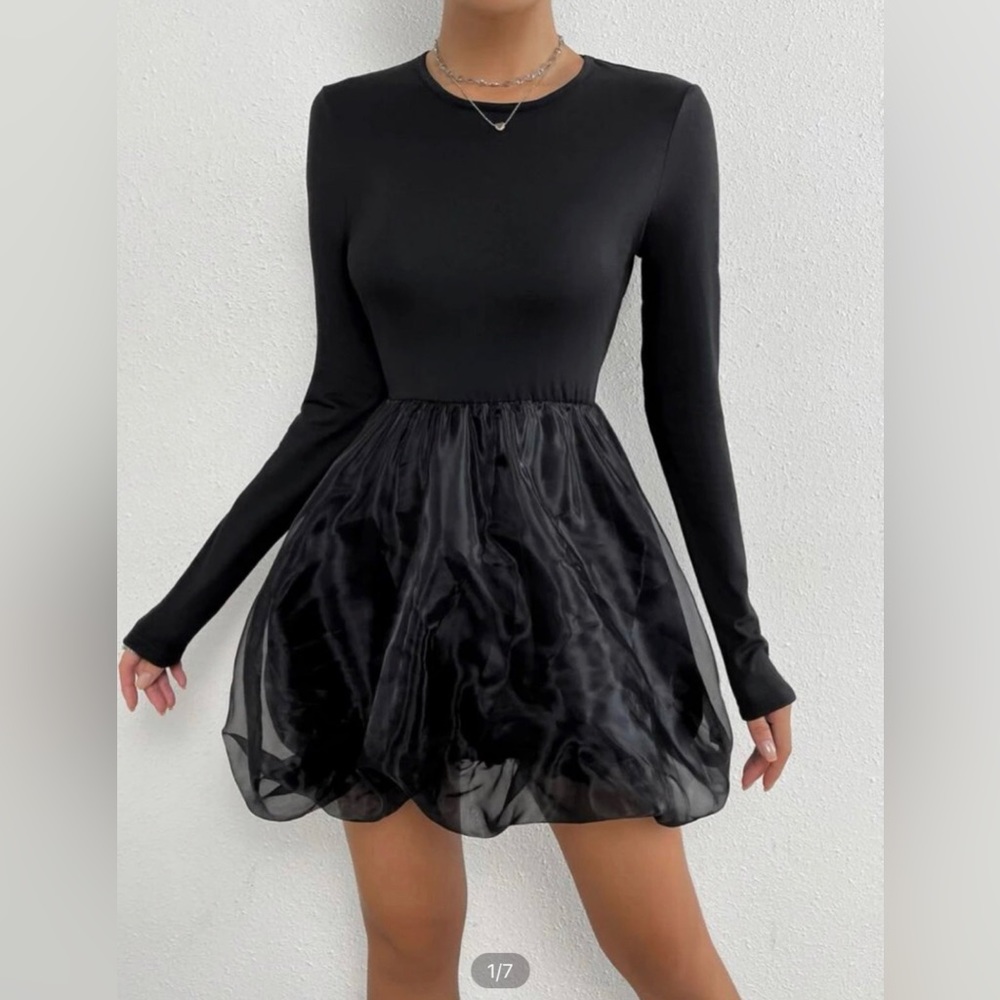 Black Mesh Dress (size XS)